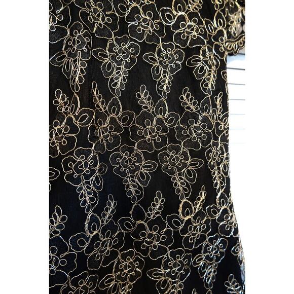 Alice + Olivia Marya Dress Ladies Pre-Loved Black Metallic Dress Size 6 - Picture 8 of 11